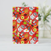 Cartons Réponse Chat et oeuf sur le rouge (Debout devant)