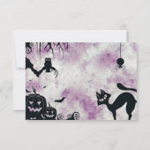 Cartons Réponse Chat noir de fête d'Halloween Diable Citrouille Ch (Dos)