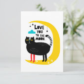 Cartons Réponse Chat sur la lune (Debout devant)