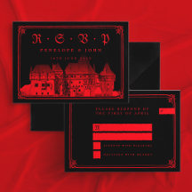 Château de vampire gothique frontière mariage noir