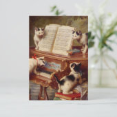 Cartons Réponse Chatons et piano (Debout devant)