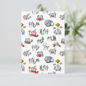 Cartons Réponse Chats amusants, lait et magie. (Debout devant)