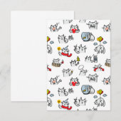 Cartons Réponse Chats amusants, lait et magie. (Devant / Derrière)