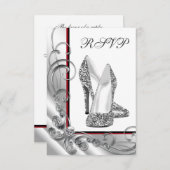 Cartons Réponse Chaussure à talon élevé pour femmes fête d'anniver (Devant / Derrière)