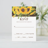 Cartons Réponse Chaussure de tournesol d'automne lumières Mariage  (Debout devant)