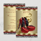 Cartons Réponse Chaussures à talon haut rouge Leopard Sweet sixtee (Devant / Derrière)