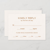 Cartons Réponse Chelsea Earthy Neutrals Mariage moderne (Devant / Derrière)