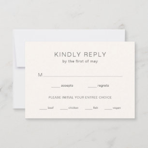 Cartons Réponse Chelsea Ivory Mariage moderne