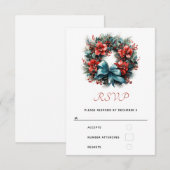 Cartons Réponse Chemise d'aquarelle de Noël avec Holly (Devant / Derrière)