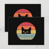 Cartons Réponse Chemise de chat. Style rétro (Devant / Derrière)