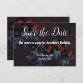 CARTONS RÉPONSE CHERRY BLANC NOIR ENREGISTRER LA DATE (Devant / Derrière)