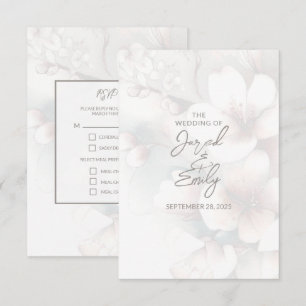 Cartons Réponse Cherry Blossom Mariage