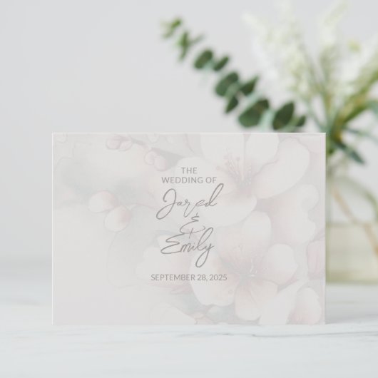Cartons Réponse Cherry Blossom Mariage (Debout devant)