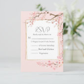 Cartons Réponse Cherry Blossom Mariage (Debout devant)