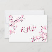 Cartons Réponse Cherry Blossom Wedding (Dos)