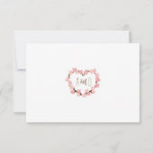 Cartons Réponse Cherry Blossom Wreath Boho Mariage rustique (Dos)