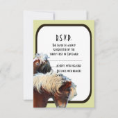 Cartons Réponse Cheval et poney mariage équestre R.S.V.P (Devant)