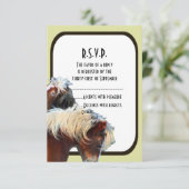 Cartons Réponse Cheval et poney mariage équestre R.S.V.P (Debout devant)
