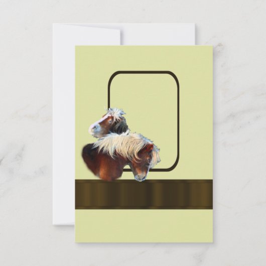 Cartons Réponse Cheval et poney mariage équestre R.S.V.P (Dos)