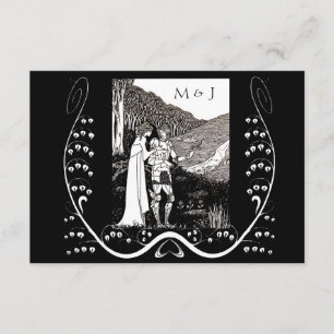 Cartons Réponse Chevalier et Madame Response Card de Beardsley