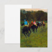 Cartons Réponse Chevaux de course Edgar Degas à Longchamp (Devant / Derrière)