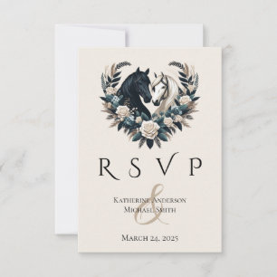 Cartons Réponse Chevaux de mariage campagnard en amour