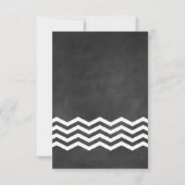 Cartons Réponse Chevron Chalkboard RSVP. (Devant)