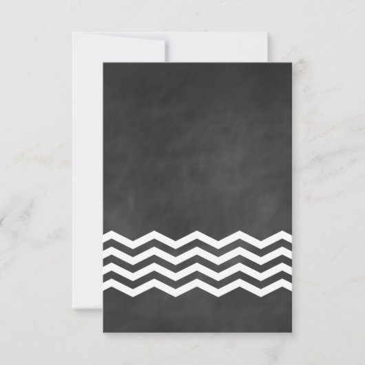 Cartons Réponse Chevron Chalkboard RSVP. (Devant)