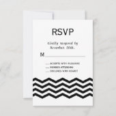 Cartons Réponse Chevron Chalkboard RSVP. (Dos)
