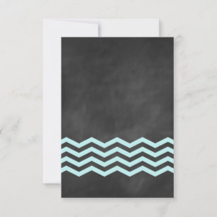 Cartons Réponse Chevron Turquoise Chalkboard RSVP.
