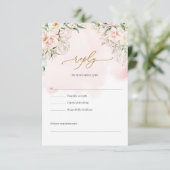 Cartons Réponse Chic aquarelle fleurs rousses eucalyptus or (Debout devant)