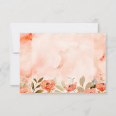 Cartons Réponse Chic aquarelle Floral QR Code (Dos)