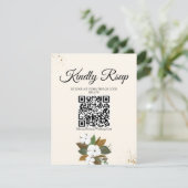Cartons Réponse Chic Brown Et Mariage Floral Crème (Debout devant)