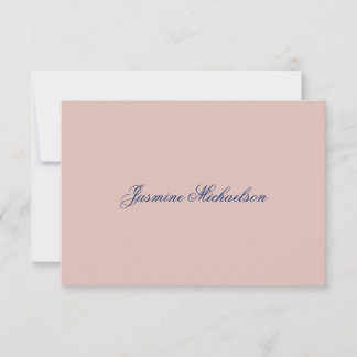 Cartons Réponse Chic Calligraphie Nom Couleur Or Rose Adorable