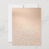 Cartons Réponse Chic Champagne Parties scintillant or Mariage méta (Dos)