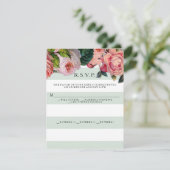 Cartons Réponse Chic et MODERNE Grille large avec Rose, Vert menth (Debout devant)