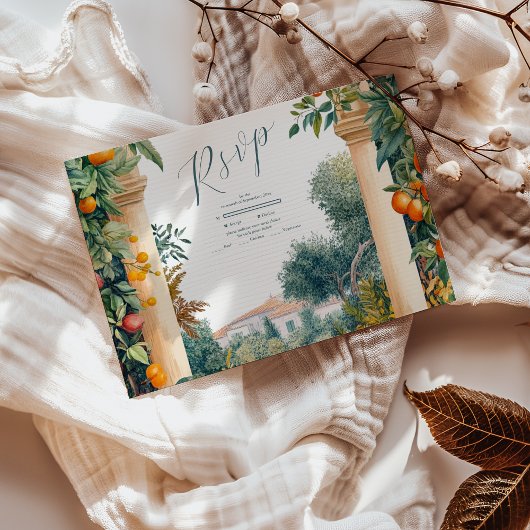 Cartons Réponse Chic Lemon Mariage d'été méditerranéen