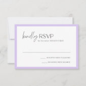 Cartons Réponse Chic Lilac Mariage moderne (Devant)