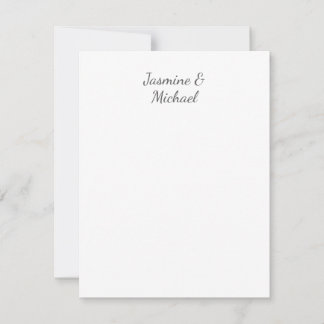 Cartons Réponse Chic Lovely Calligraphie Couple Noms Mariage