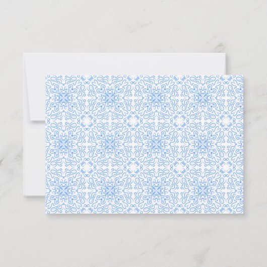 Cartons Réponse Chic Mariage italien citron bleu méditerranéen (Dos)