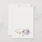 Cartons Réponse Chic Meadow Lilac Floral Mariage Wreath (Dos)