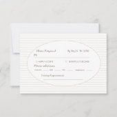 Cartons Réponse Chic Minimalist Stripe Green Wedding  (Devant)