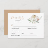 Cartons Réponse Chic moderne automne automne citrouille élégant ma (Devant / Derrière)