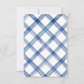 Cartons Réponse Chic Nautique Marine Mariage Bleu Bow (Dos)