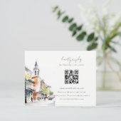 Cartons Réponse Chic New Orleans Louisiana QR Code Mariage (Debout devant)