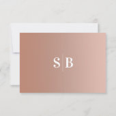 Cartons Réponse Chic Ombre Argile et Mariage rose pâle Choix de re (Dos)