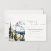 Cartons Réponse Chic Ski Mountain Telluride Colorado Mariage (Devant)