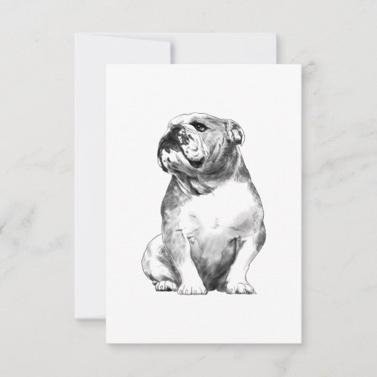 Cartons Réponse Chien Français Bulldog Cadeau (Devant)