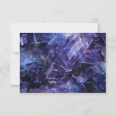 Cartons Réponse Chiffres de sorcière Boho Améthyste foncé Mariage  (Dos)