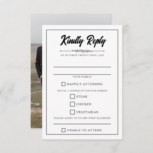 Cartons Réponse Choix de nourriture photo décontracté (Devant / Derrière)